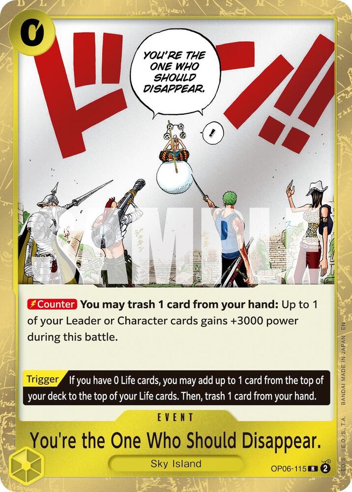 You're the One Who Should Disappear. OP06-115 (Premium Booster -The Best- Vol. 2)  - Foil | Good Games Morley