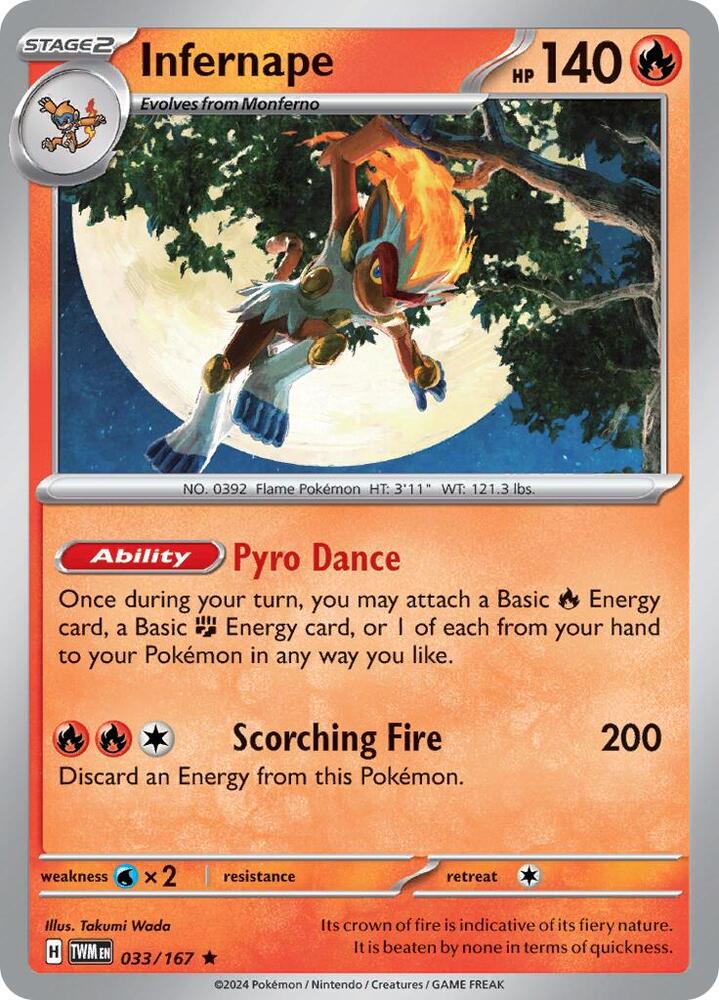 Infernape 033/167 (SV06: Twilight Masquerade)  - Holofoil | Good Games Morley