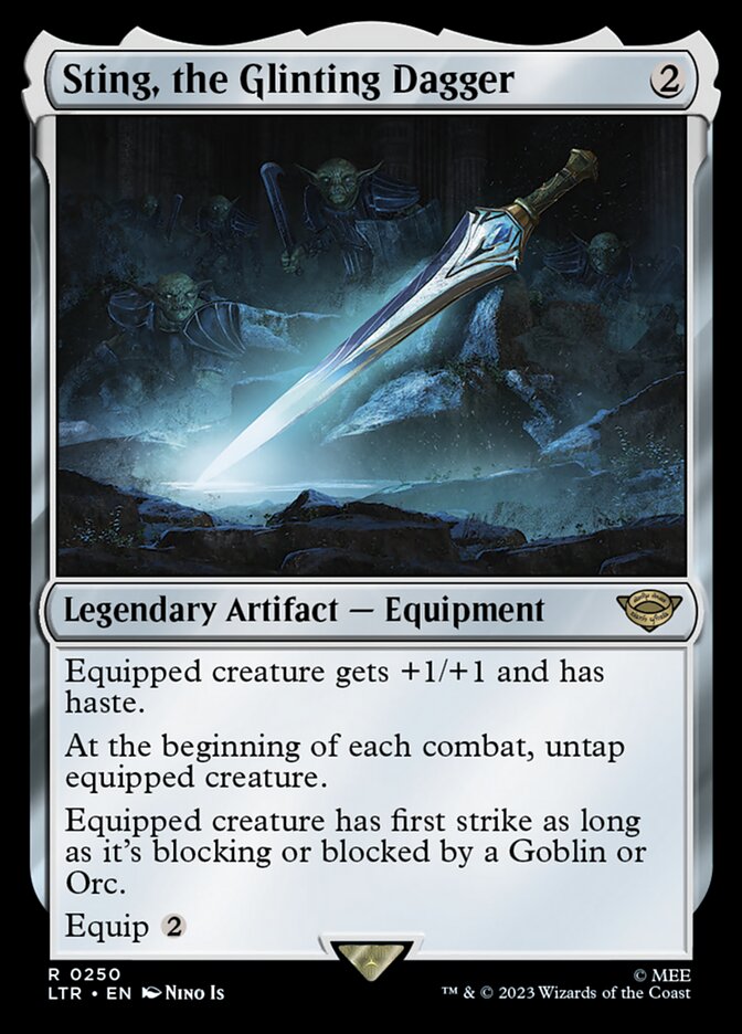 Sting, the Glinting Dagger 250/281 (Universes Beyond: The Lord of the Rings: Tales of Middle-earth)  - Foil | Good Games Morley