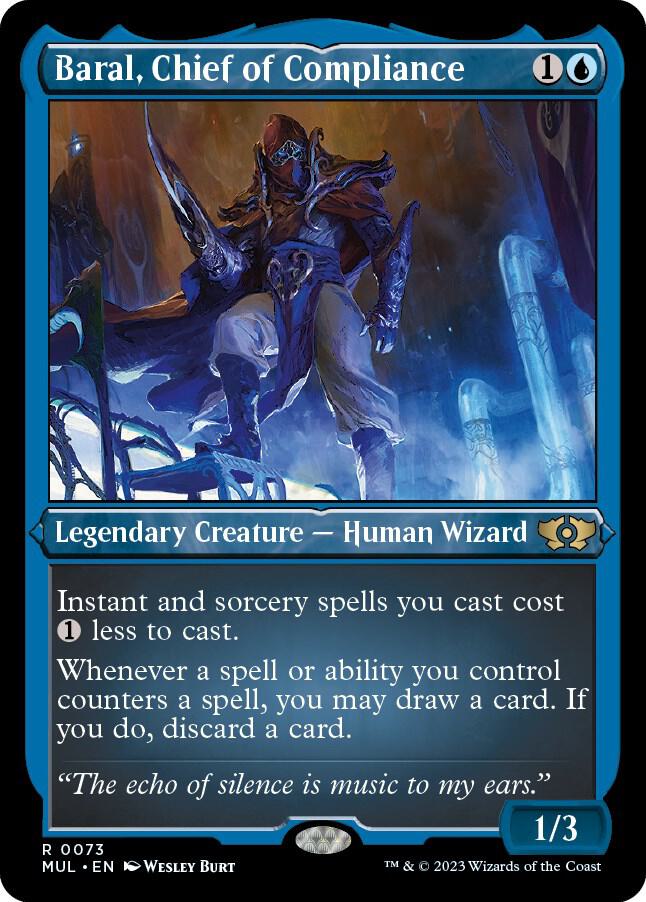 Baral, Chief of Compliance 73/65 (March of the Machine: Multiverse Legends)  - Etched Foil | Good Games Morley