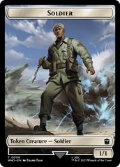 Soldier // Dinosaur Double-Sided Token [Doctor Who Tokens] | Good Games Morley