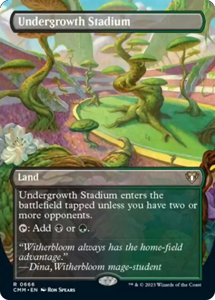 Undergrowth Stadium (Borderless Alternate Art) [Commander Masters] | Good Games Morley