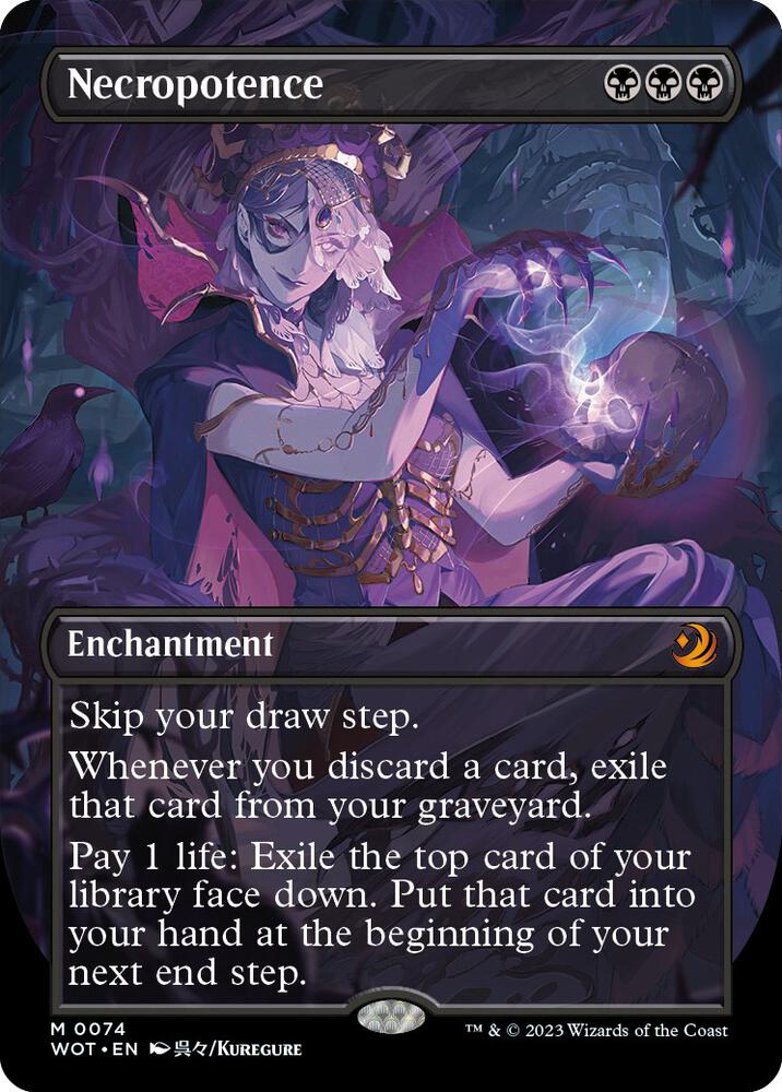 Necropotence 74/63 (Wilds of Eldraine: Enchanting Tales)  - Borderless Foil | Good Games Morley