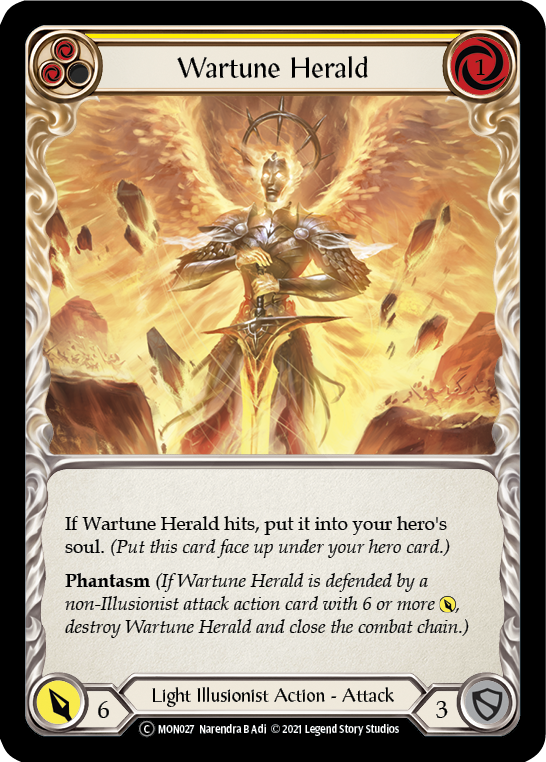 Wartune Herald (Yellow) [U-MON027-RF] (Monarch Unlimited)  Unlimited Rainbow Foil | Good Games Morley