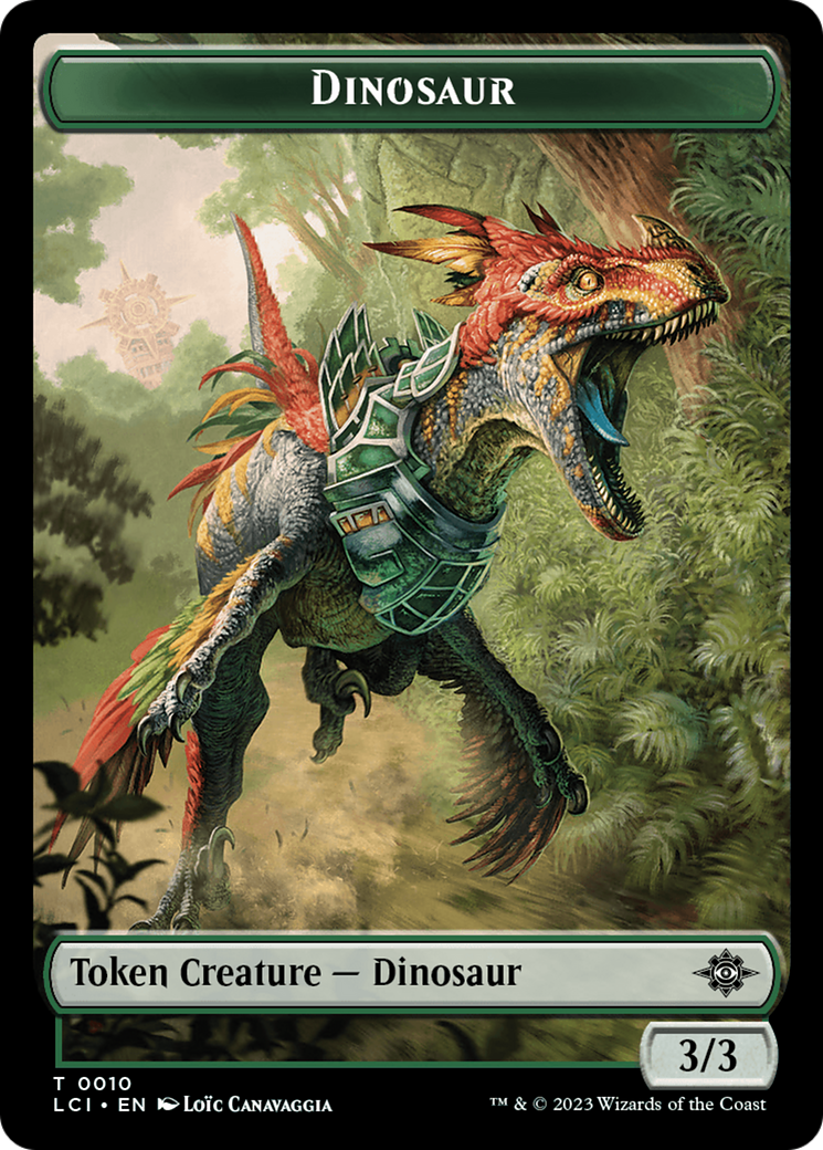 Gnome // Dinosaur (0010) Double-Sided Token [The Lost Caverns of Ixalan Tokens] | Good Games Morley