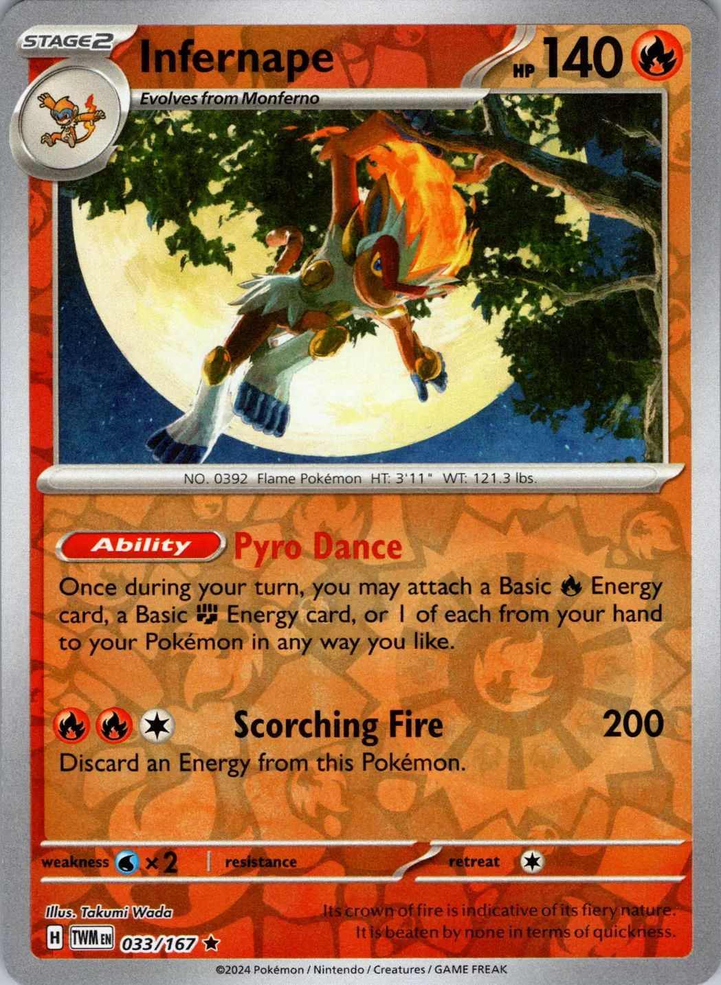 Infernape (033/167) [Scarlet & Violet: Twilight Masquerade] | Good Games Morley