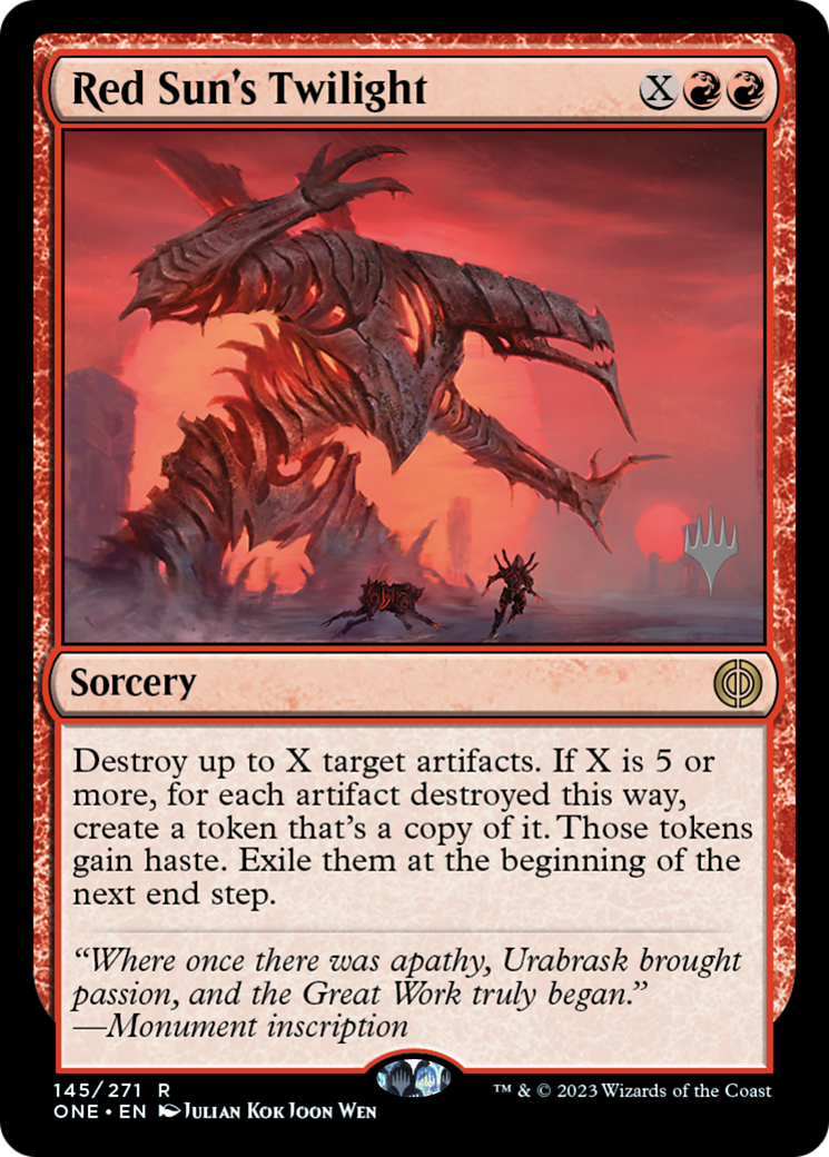 Red Sun's Twilight (Promo Pack) [Phyrexia: All Will Be One Promos] | Good Games Morley