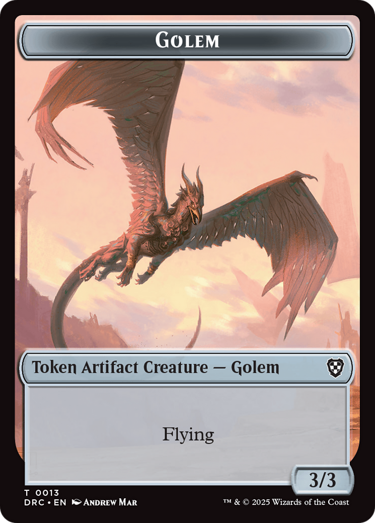 Construct // Golem (0013) Double-Sided Token [Aetherdrift Tokens] | Good Games Morley