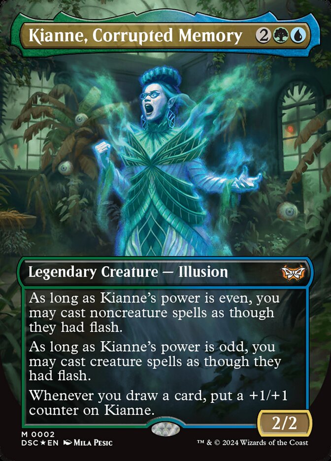Kianne, Corrupted Memory 2 (Commander: Duskmourn: House of Horror)  - Borderless Foil | Good Games Morley