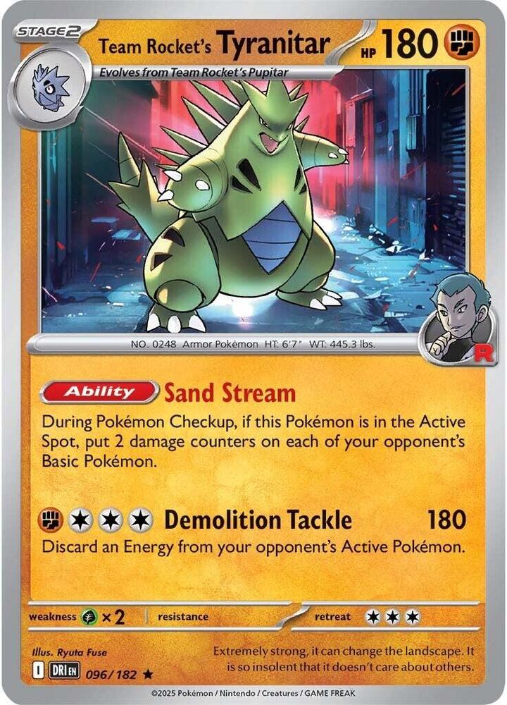 Team Rocket's Tyranitar 096/182 (SV10: Destined Rivals)  - Holofoil | Good Games Morley