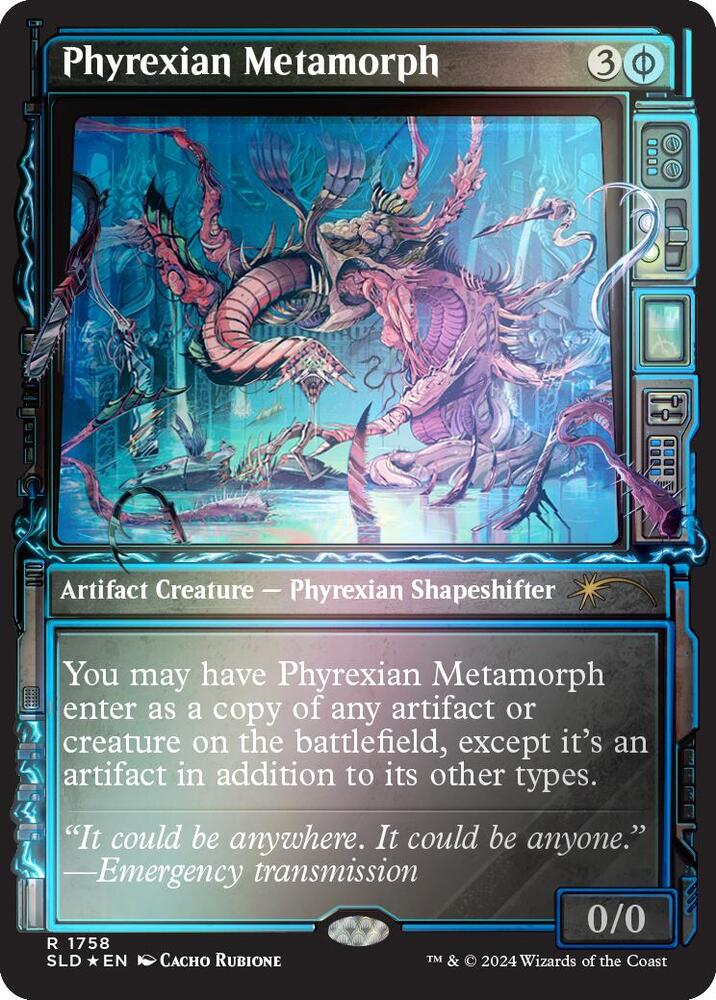 Phyrexian Metamorph 1758 (Secret Lair Drop Series)  - Showcase Rainbow Foil | Good Games Morley