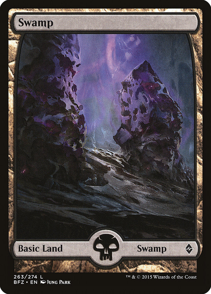 Swamp (263) (Full Art) [Battle for Zendikar] | Good Games Morley