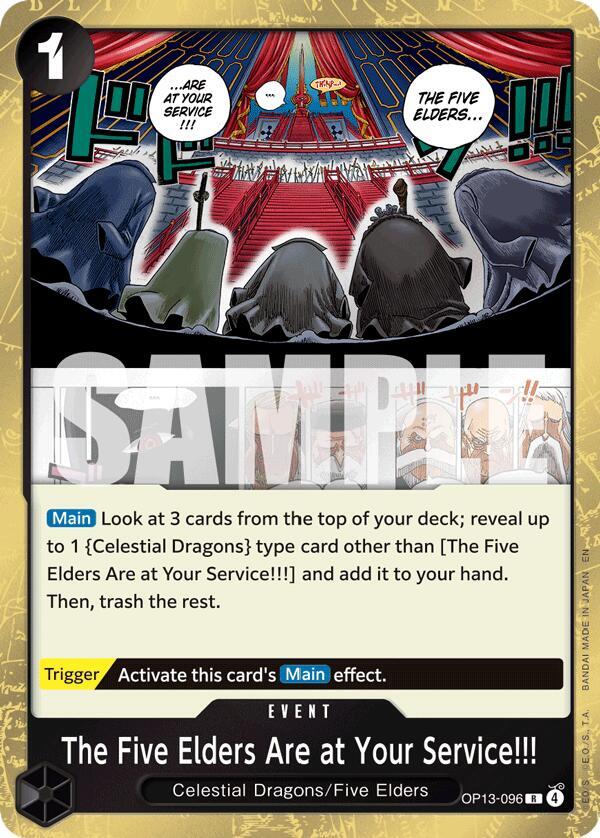 The Five Elders Are at Your Service!!! OP13-096 (Carrying On His Will)  - Foil | Good Games Morley