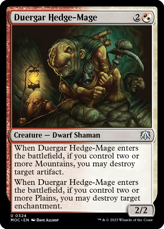 Duergar Hedge-Mage [March of the Machine Commander] | Good Games Morley