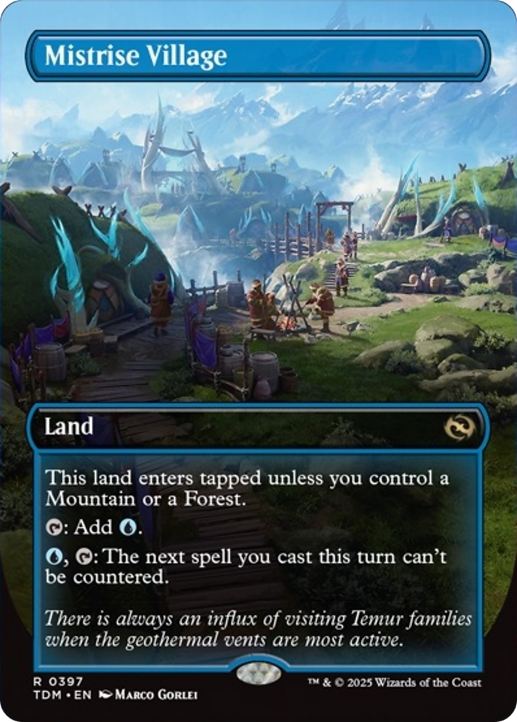 Mistrise Village (Borderless) [Tarkir: Dragonstorm] | Good Games Morley