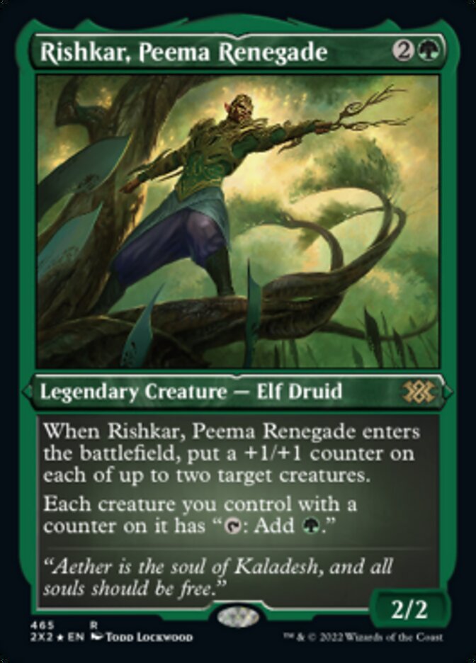 Rishkar, Peema Renegade (Foil Etched) [Double Masters 2022] | Good Games Morley