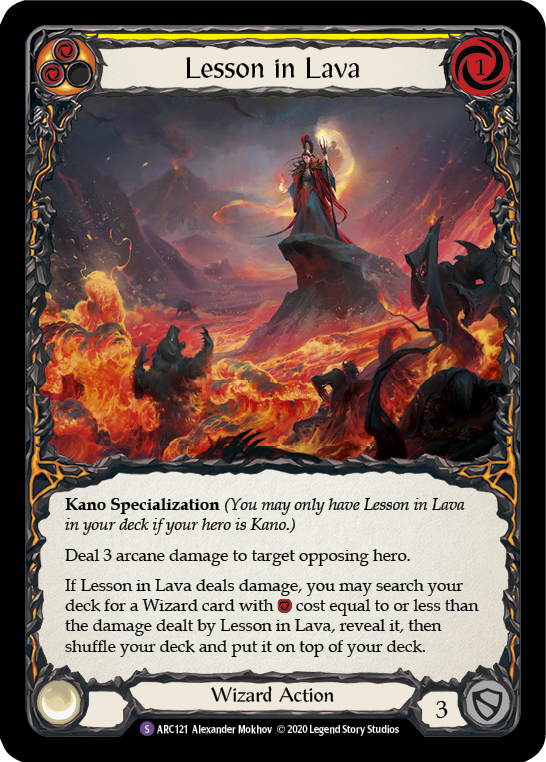 Lesson in Lava [U-ARC121] (Arcane Rising Unlimited)  Unlimited Rainbow Foil | Good Games Morley