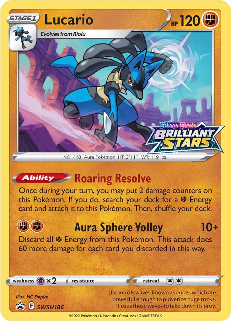 Lucario (SWSH186) (Prerelease Promo) [Sword & Shield: Black Star Promos] | Good Games Morley