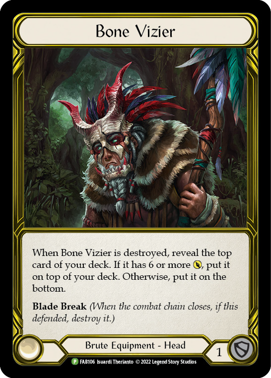 Bone Vizier (Golden) [FAB106] (Promo)  Cold Foil | Good Games Morley