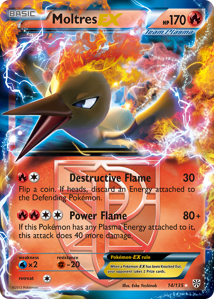 Moltres EX (14/135) [Black & White: Plasma Storm] | Good Games Morley
