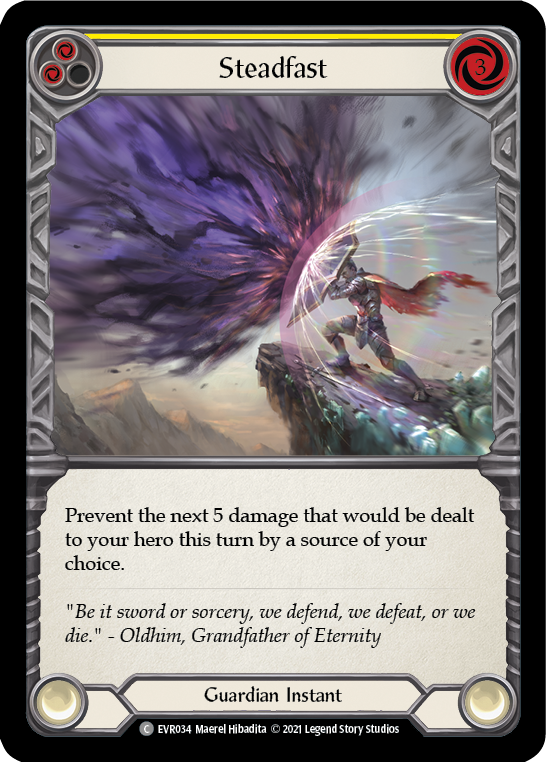 Steadfast (Yellow) [EVR034] (Everfest)  1st Edition Rainbow Foil | Good Games Morley