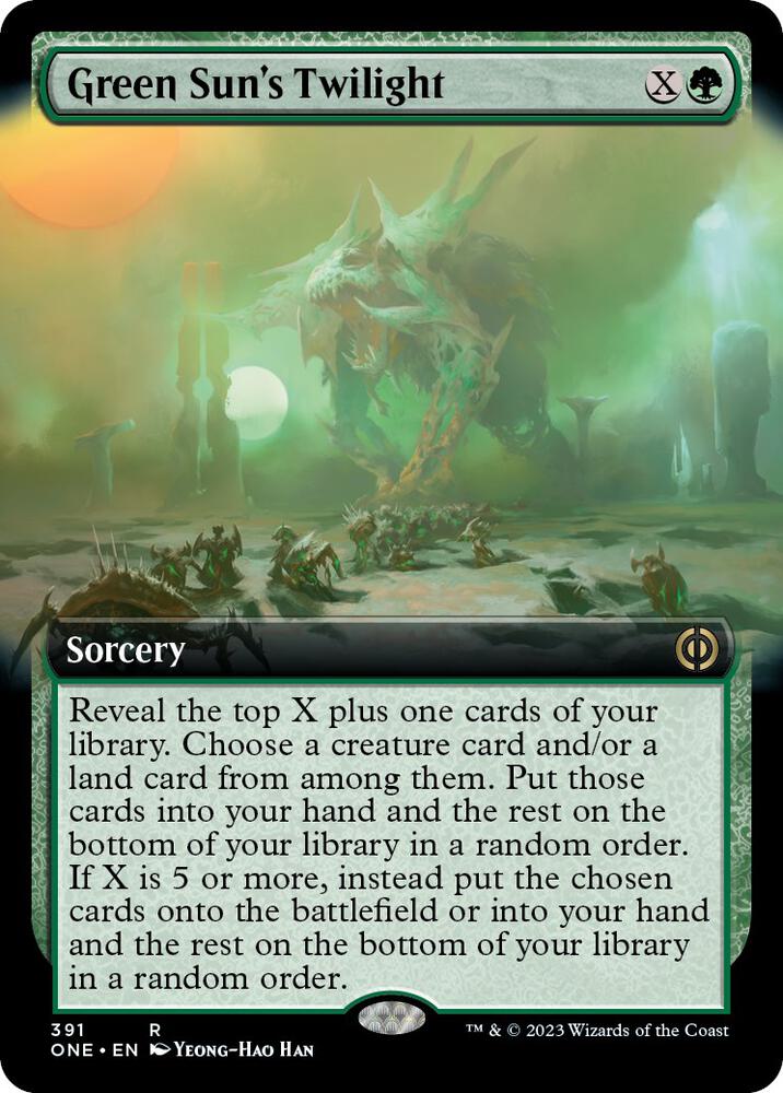 Green Sun's Twilight 391/271 (Phyrexia: All Will Be One)  - Extended Art | Good Games Morley