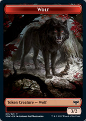 Wolf (011) // Human (010) Double-Sided Token [Innistrad: Crimson Vow Tokens] | Good Games Morley