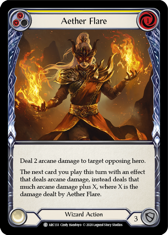 Aether Flare (Yellow) [U-ARC133] (Arcane Rising Unlimited)  Unlimited Normal | Good Games Morley