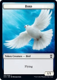 Bird (001) // Soldier Double-Sided Token [Kaldheim Commander Tokens] | Good Games Morley