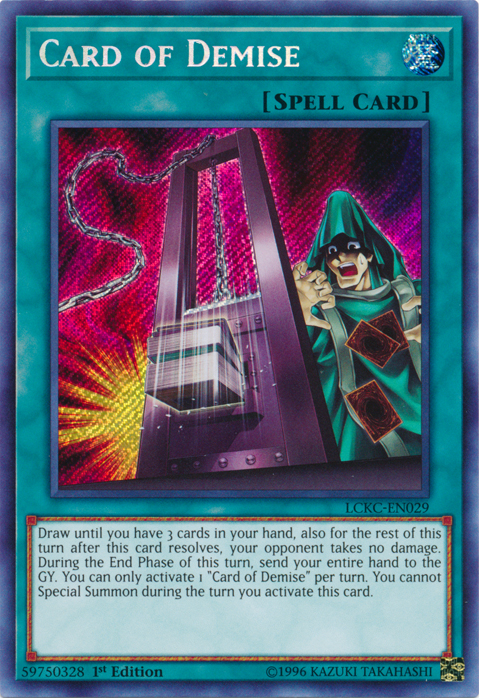 Card of Demise [LCKC-EN029] Secret Rare | Good Games Morley