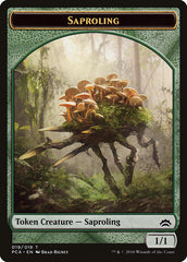 Beast // Saproling Double-Sided Token [Planechase Anthology Tokens] | Good Games Morley