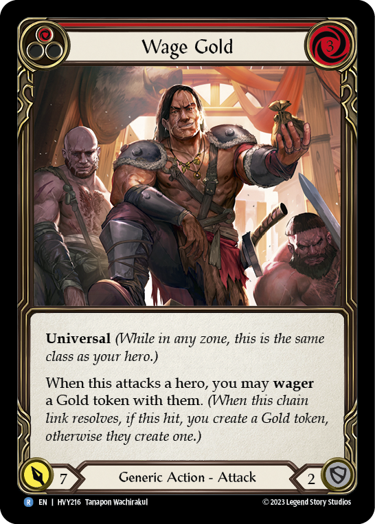Wage Gold (Red) [HVY216] (Heavy Hitters)  Rainbow Foil | Good Games Morley