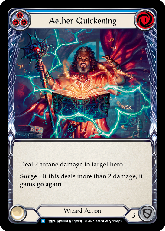 Aether Quickening (Blue) [DYN199] (Dynasty)  Rainbow Foil | Good Games Morley