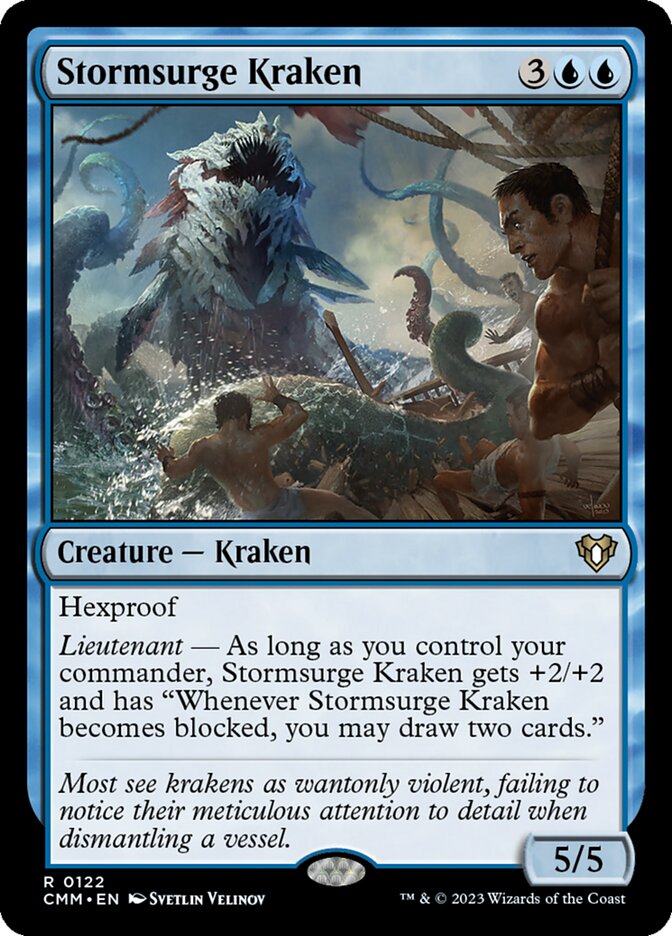Stormsurge Kraken 122/451 (Commander Masters)  - Foil | Good Games Morley