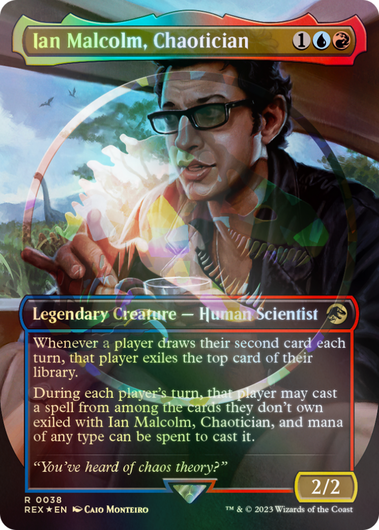 Ian Malcolm, Chaotician (Emblem) (Borderless) [Jurassic World Collection Tokens] | Good Games Morley