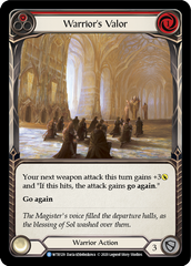 Warrior's Valor (Red) [U-WTR129] (Welcome to Rathe Unlimited)  Unlimited Rainbow Foil | Good Games Morley