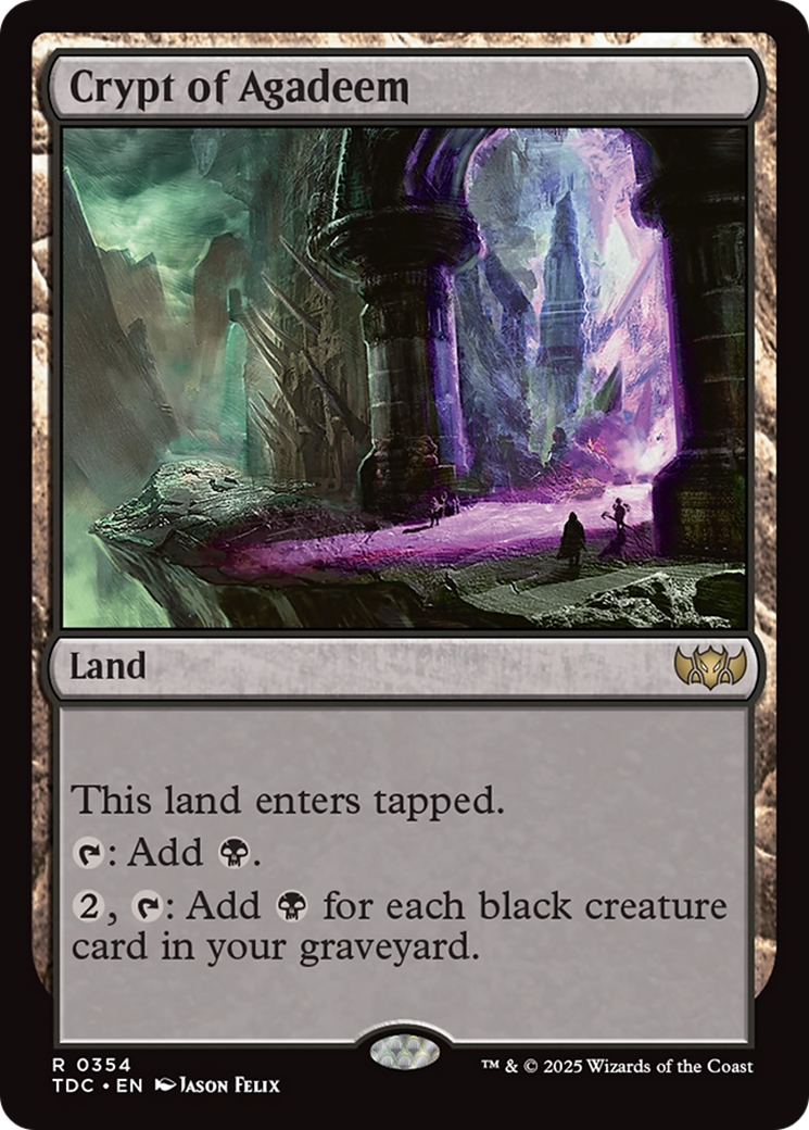 Crypt of Agadeem [Tarkir: Dragonstorm Commander] | Good Games Morley