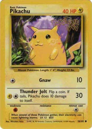 Pikachu (58/102) (PokeTour 1999 Promo) [Miscellaneous Cards] | Good Games Morley