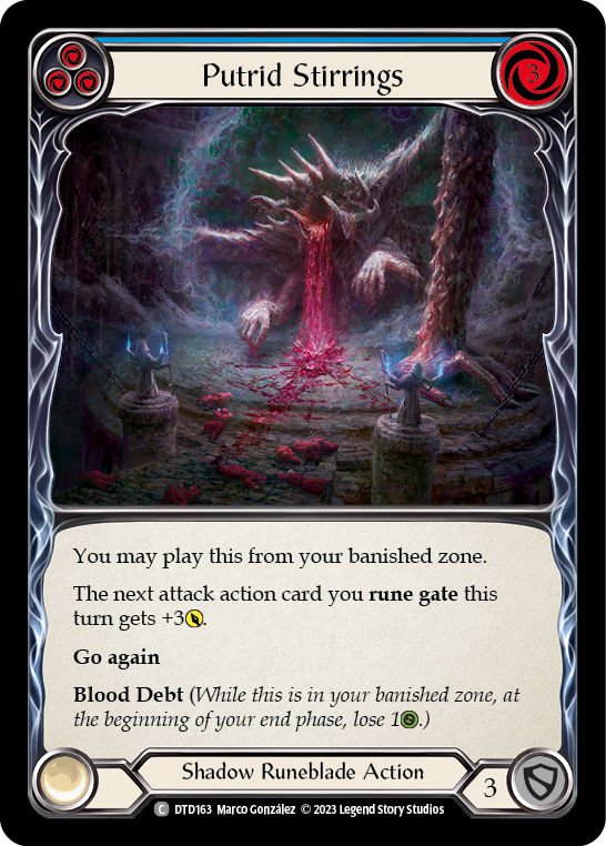 Putrid Stirrings (Blue) [DTD163] (Dusk Till Dawn)  Rainbow Foil | Good Games Morley