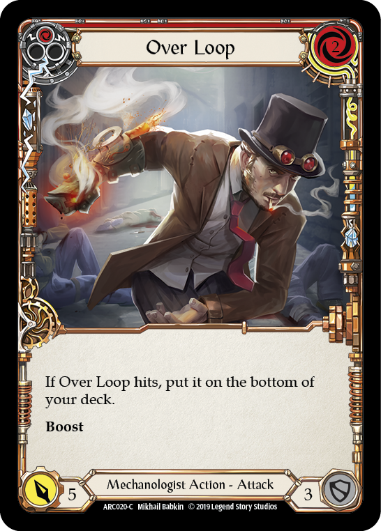 Over Loop (Red) [ARC020-C] (Arcane Rising)  1st Edition Rainbow Foil | Good Games Morley