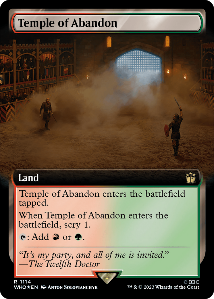 Temple of Abandon (Extended Art) (Surge Foil) [Doctor Who] | Good Games Morley