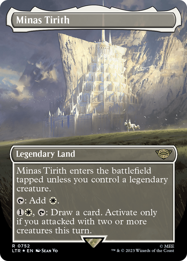 Minas Tirith (Borderless) (Surge Foil) [The Lord of the Rings: Tales of Middle-Earth] | Good Games Morley