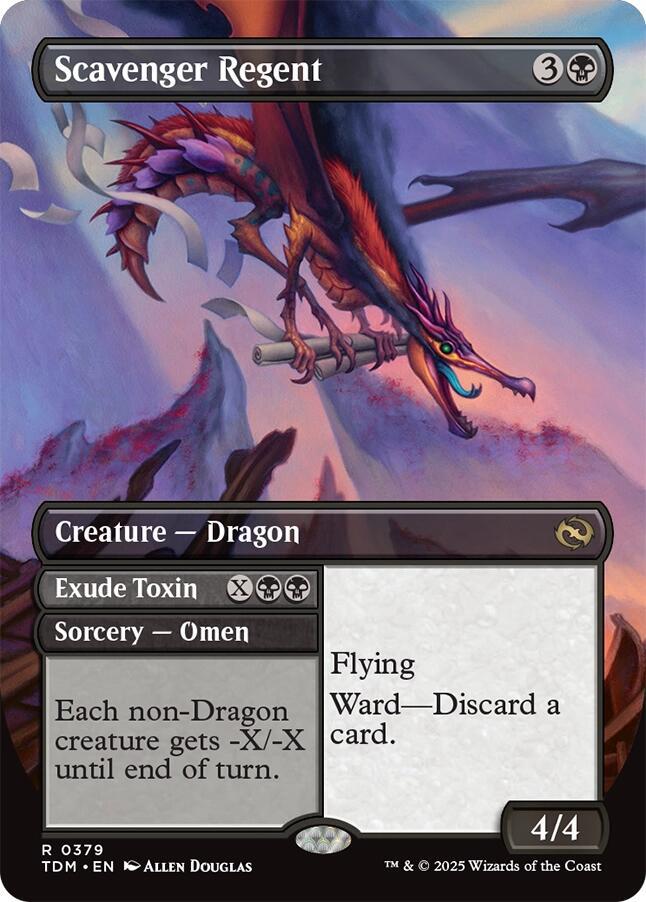 Scavenger Regent // Exude Toxin 379 (Tarkir: Dragonstorm)  - Borderless Foil | Good Games Morley