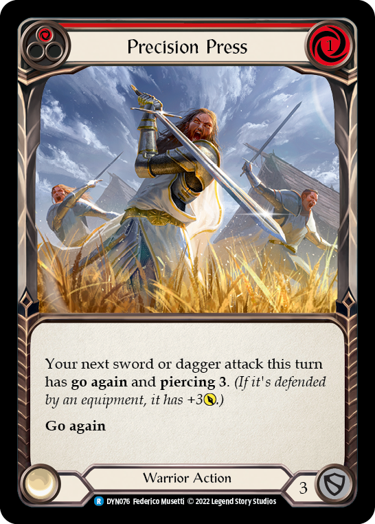 Precision Press (Red) [DYN076] (Dynasty)  Rainbow Foil | Good Games Morley