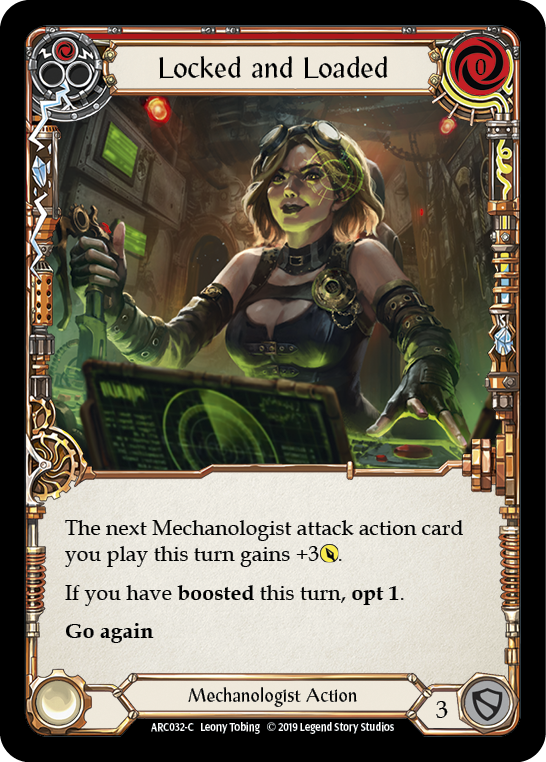 Locked and Loaded (Red) [ARC032-C] (Arcane Rising)  1st Edition Rainbow Foil | Good Games Morley