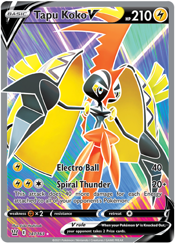 Tapu Koko V (147/163) [Sword & Shield: Battle Styles] | Good Games Morley