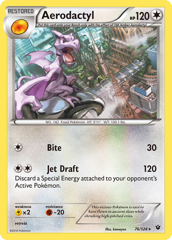 Aerodactyl (76/124) [XY: Fates Collide] | Good Games Morley