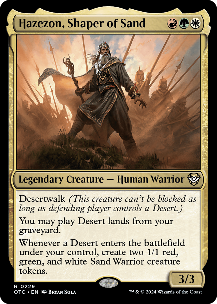 Hazezon, Shaper of Sand [Outlaws of Thunder Junction Commander] | Good Games Morley