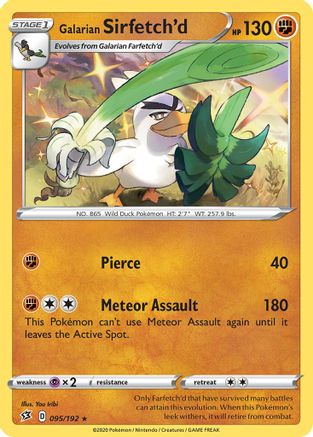 Galarian Sirfetch'd (095/192) (Theme Deck Exclusive) [Sword & Shield: Rebel Clash] | Good Games Morley
