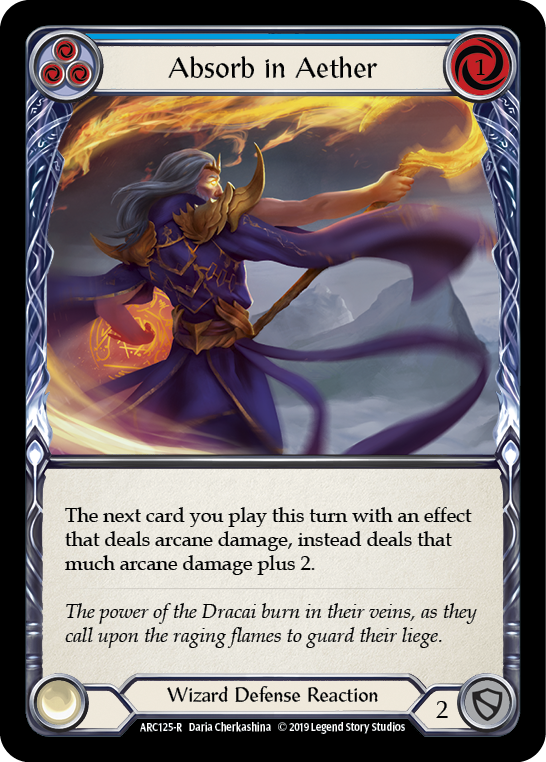 Absorb in Aether (Blue) [ARC125-R] (Arcane Rising)  1st Edition Rainbow Foil | Good Games Morley